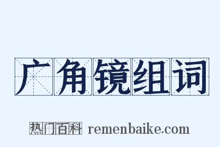 广角镜组词是什么意思的图片